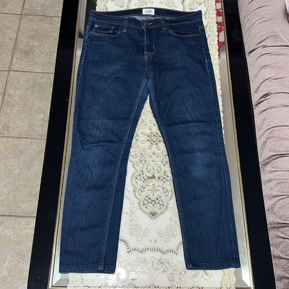 Hudson dark blue cropped skinny jeans